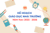 kế hoạch giáo dục năm 2025 2026